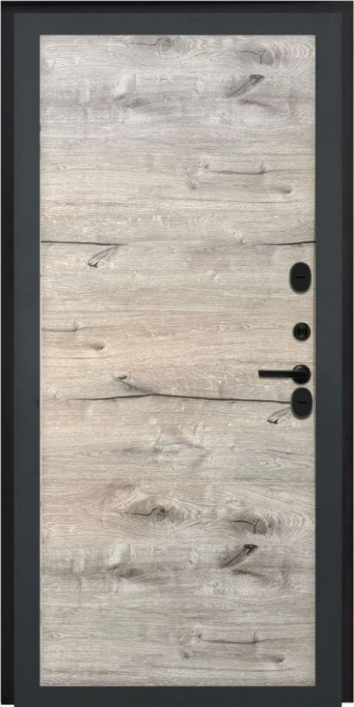Входная дверь ДвериПРО Термо серебро Без фрезеровки Дуб пацифик горизонт DPRO228206 внутренняя сторона